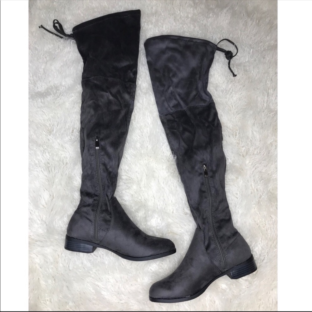 Catherine Malandrino Gray Over The Knee Boots - Picture 3 of 8